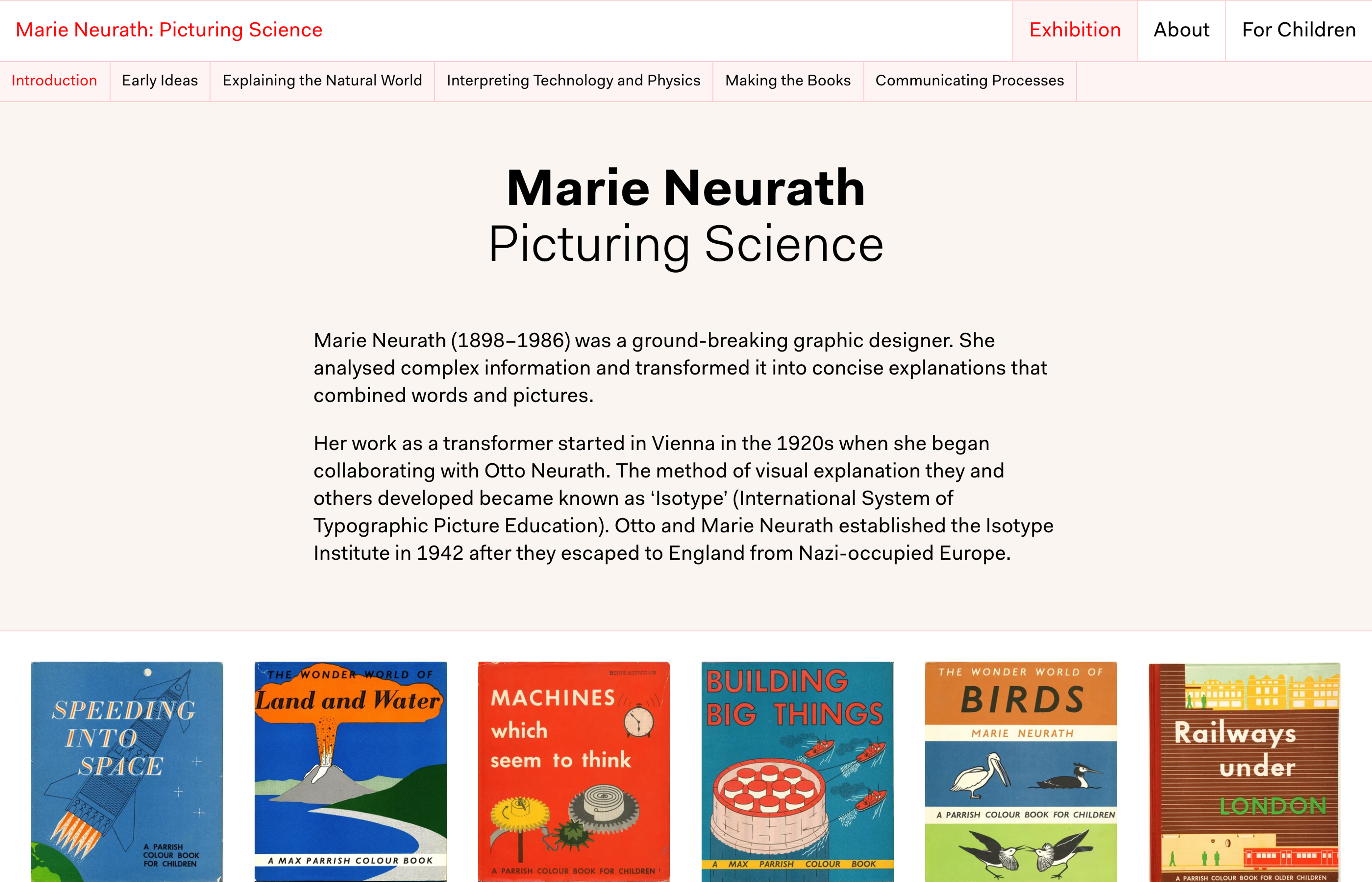 The frontpage for marieneurath.org