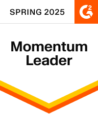 G2 badge: momentum leader, spring 2025