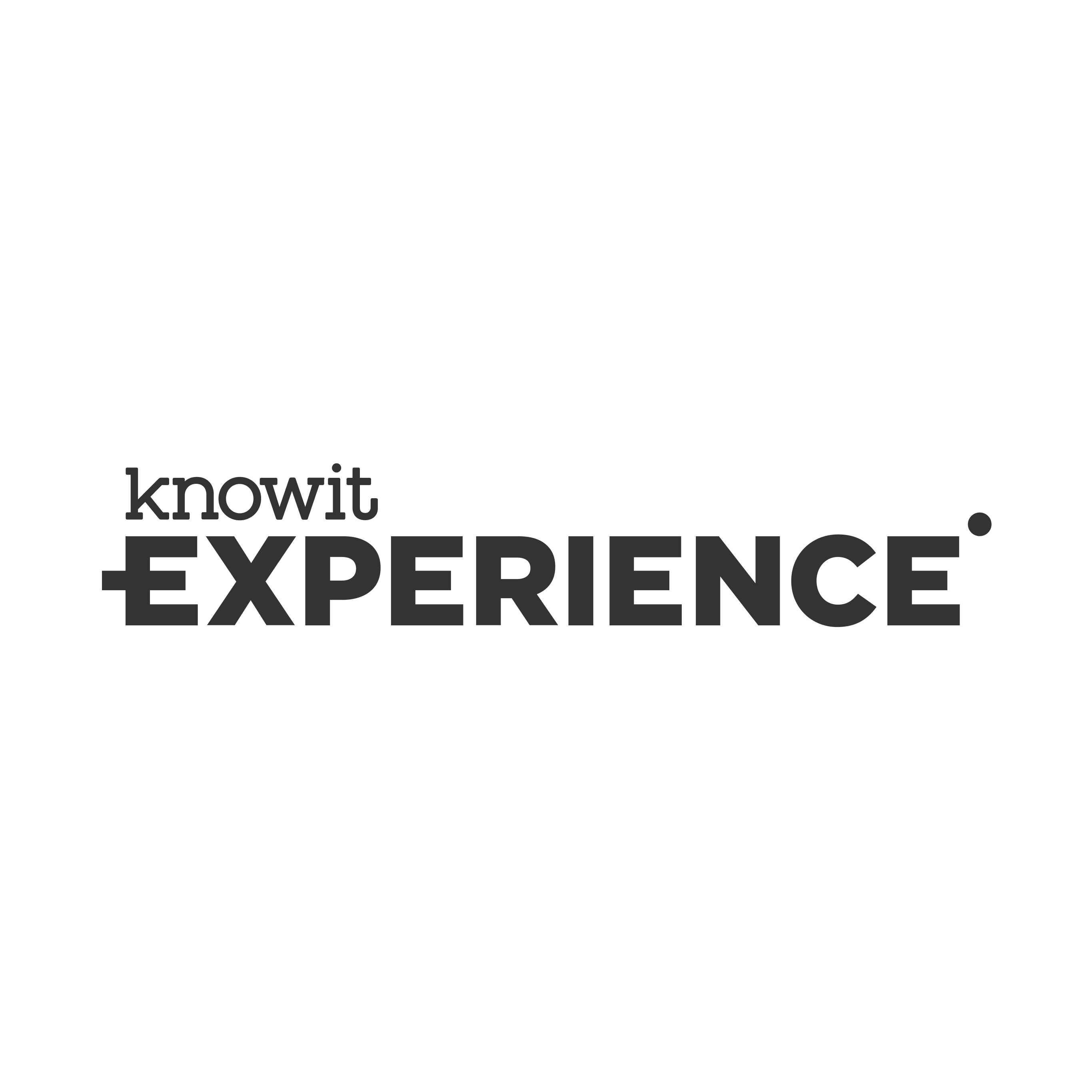 a black and white logo for knowit experience