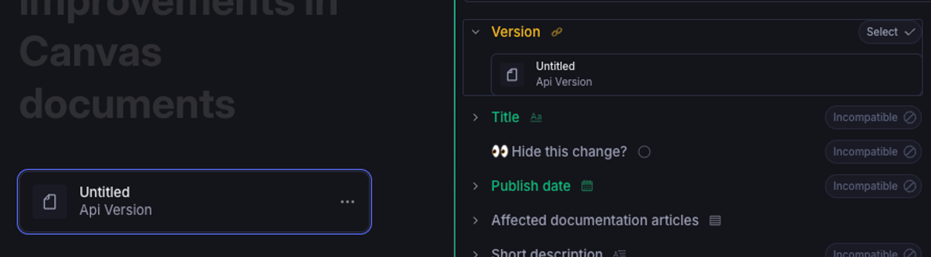 a reference block side-by-side with the studio form mini-map