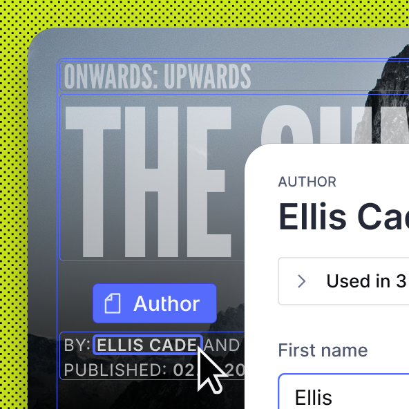 visual editing interface
