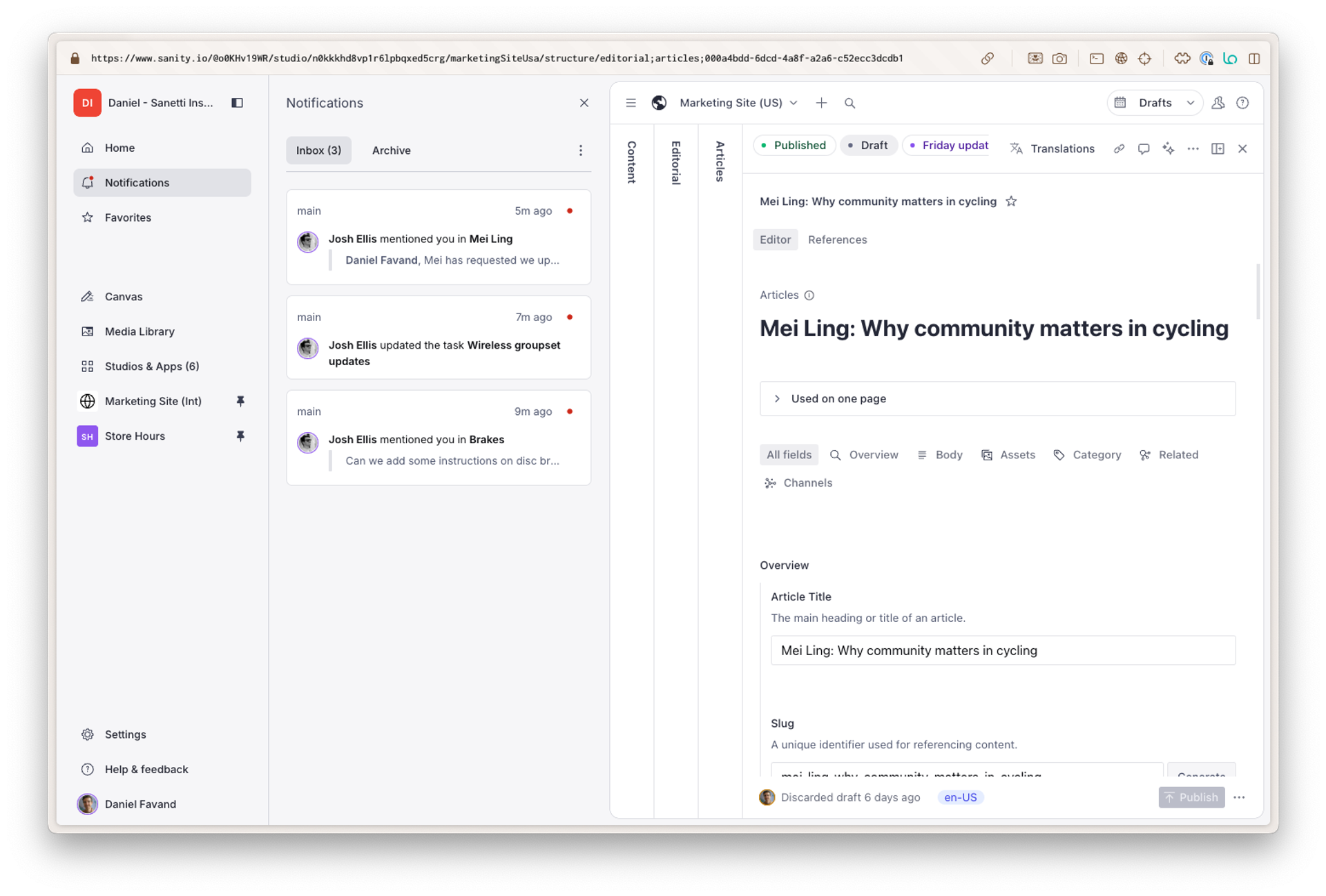 Dashboard September release notes | Sanity Docs