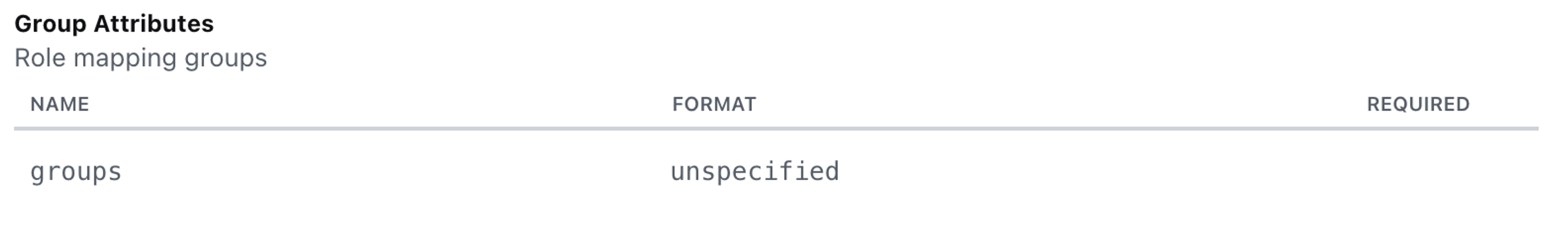 Inside Sanity Manage, set Name to groups and Format to unspecified.