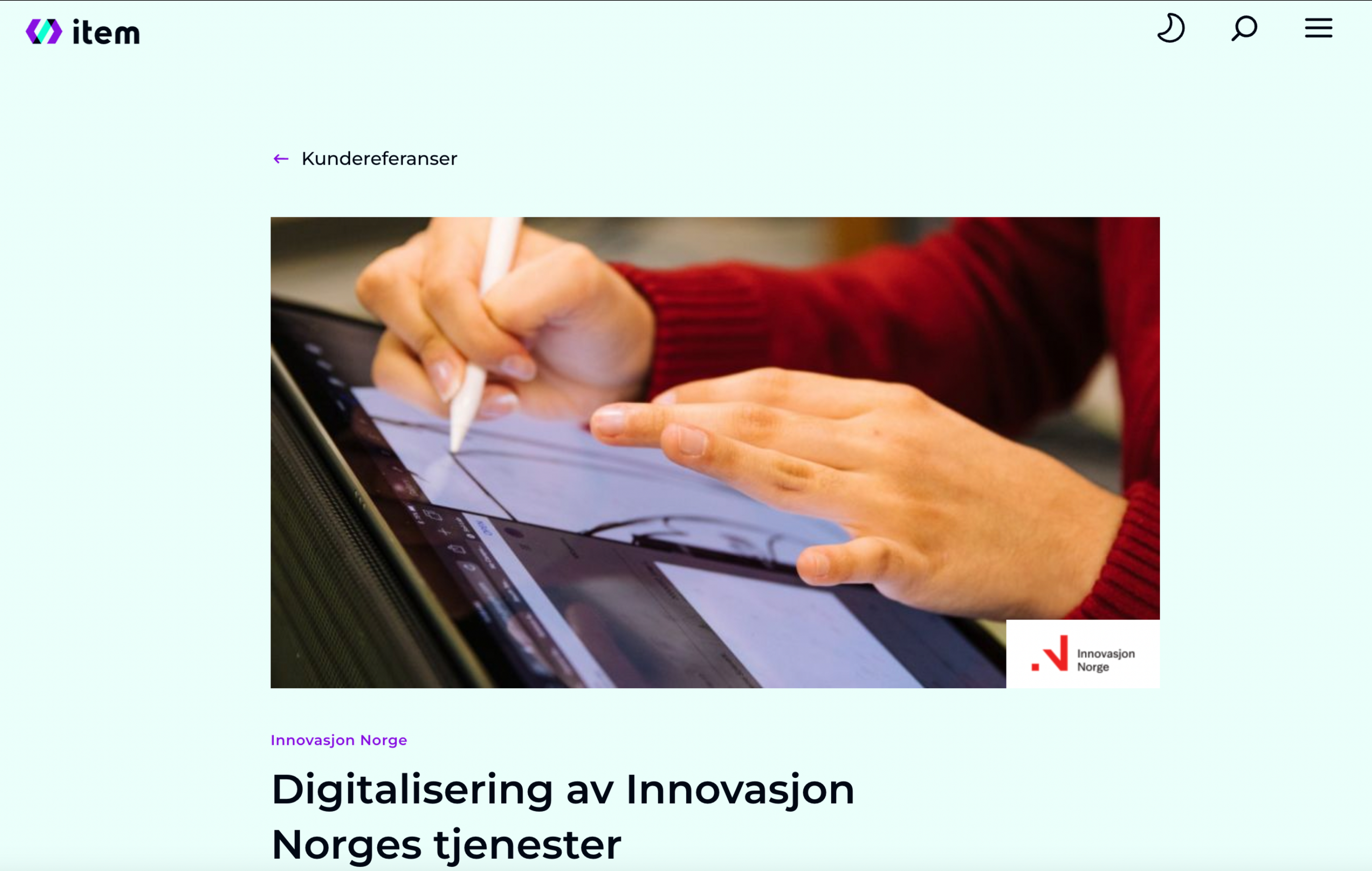 Digitization of Innovation Norway's services