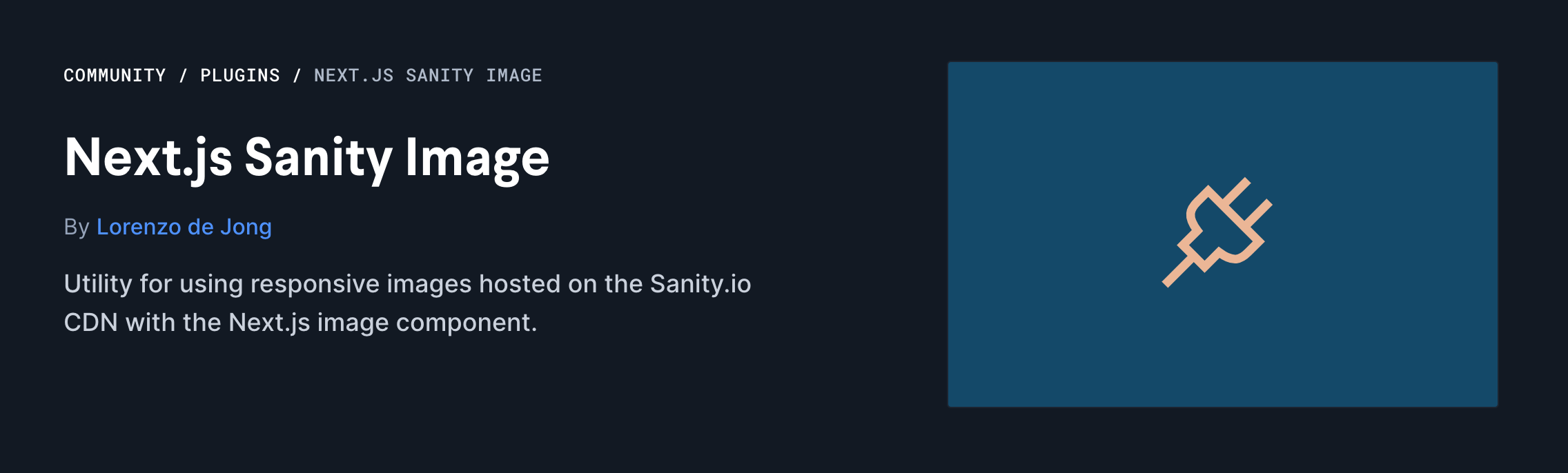 Next.js Sanity Image plugin hero