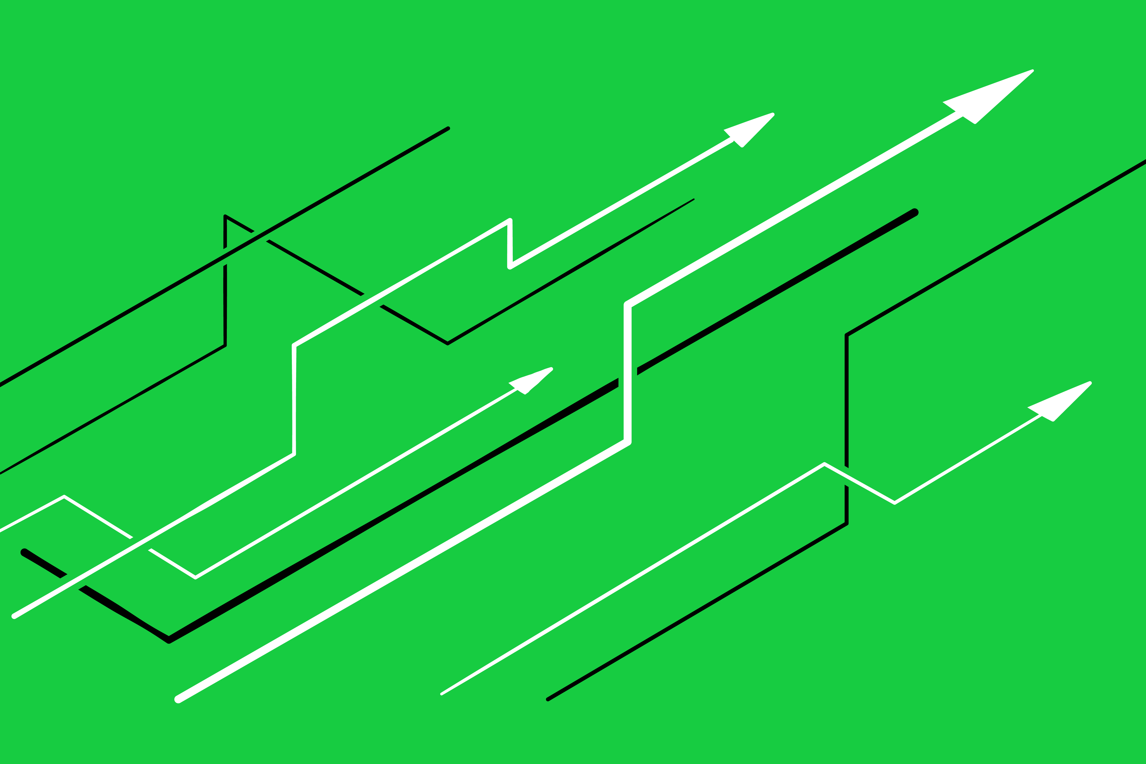 Arrows on a green background