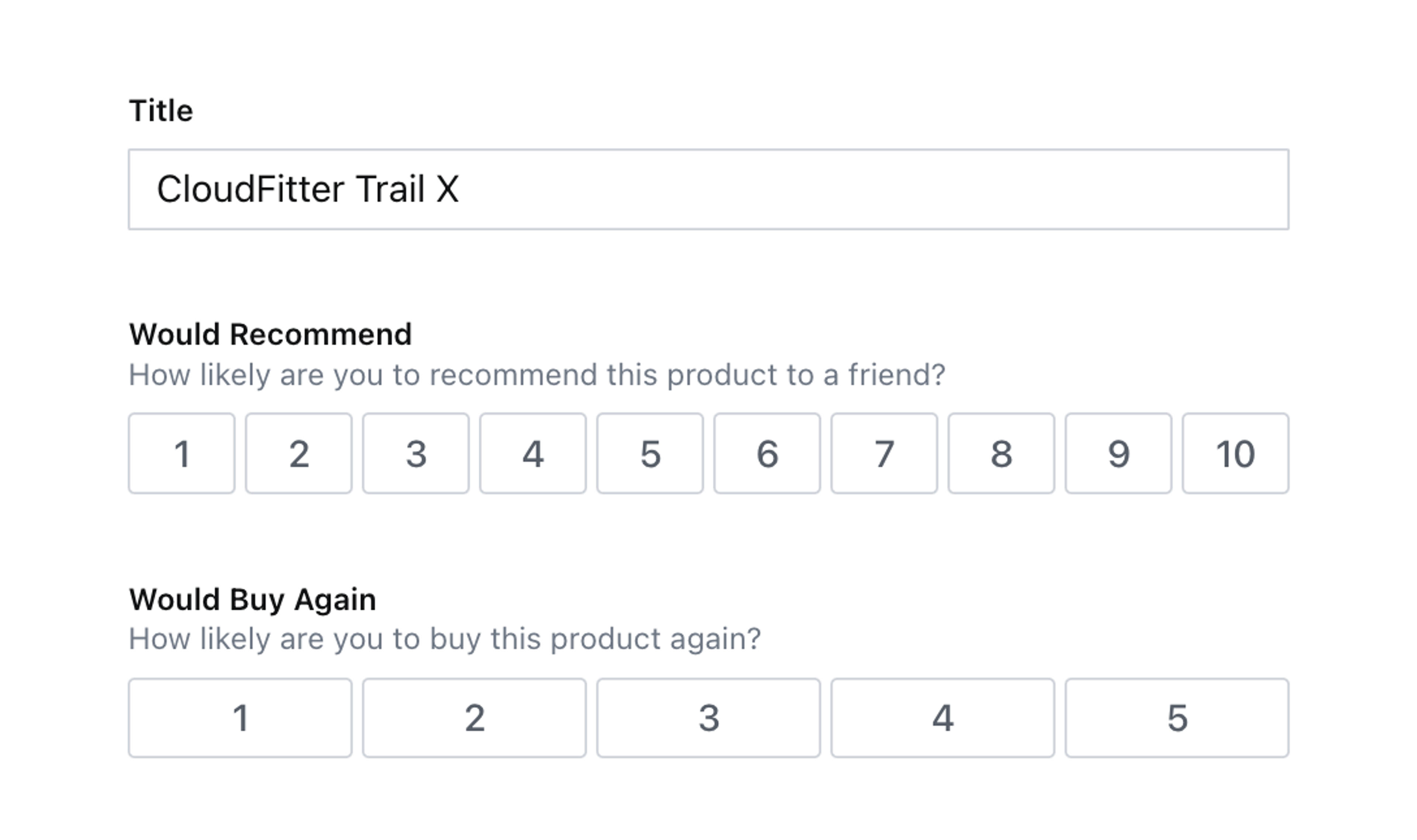 Number fields now have easy buttons to select values from the minimum and maximum acceptable range!