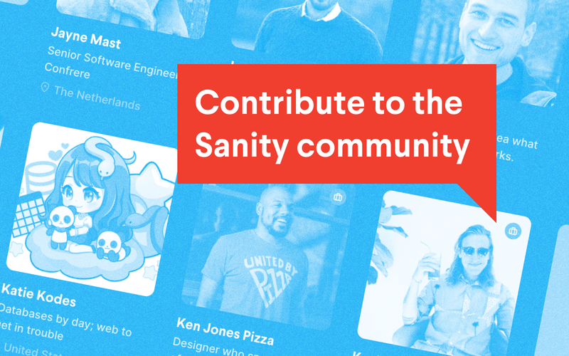 Contribute to the Sanity community