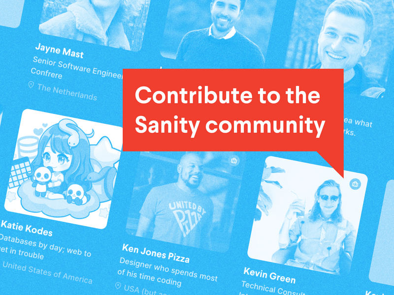 Contribute to the Sanity community