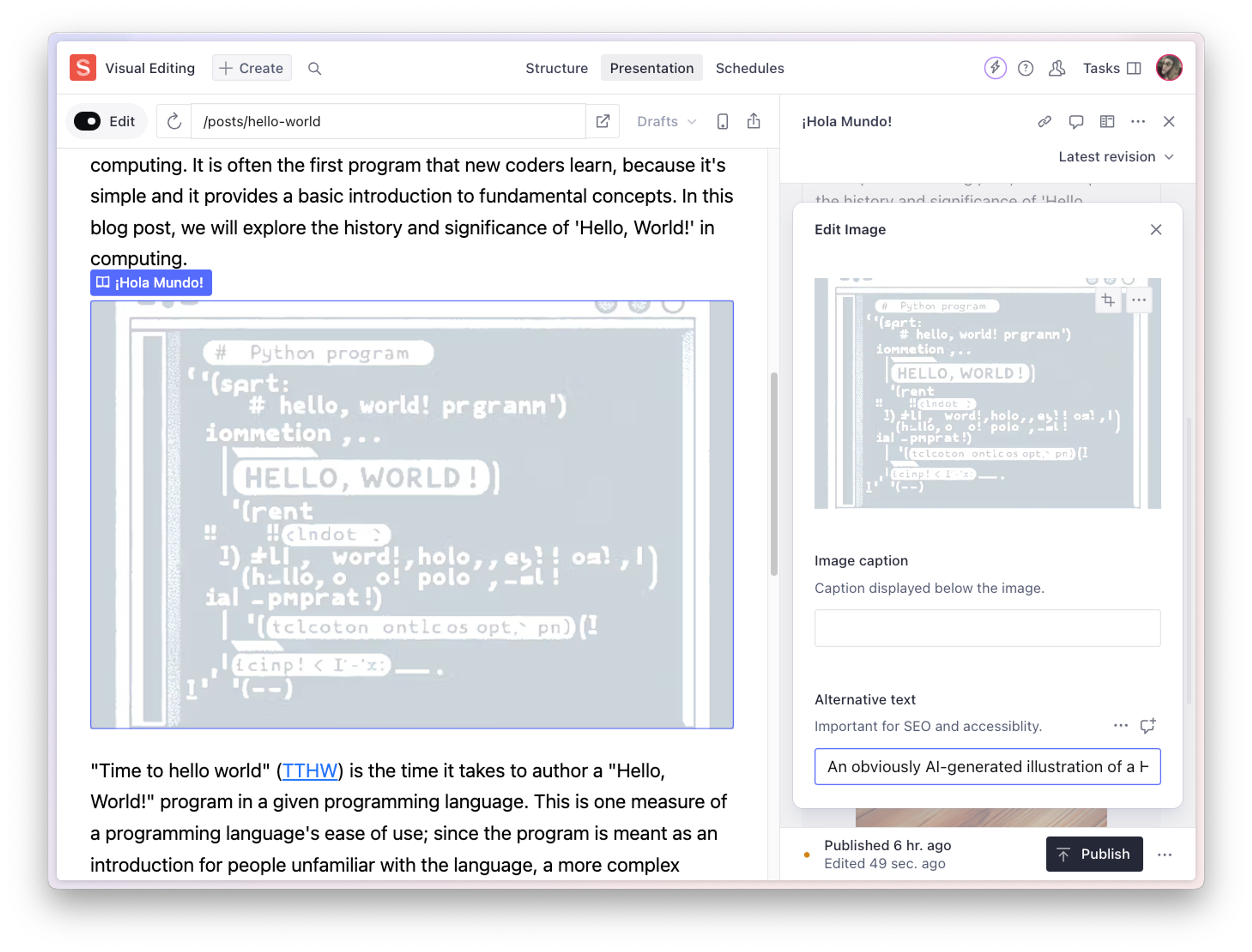 Shows content deeply linked in the Structure tool