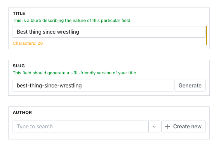 Form Components | Sanity Docs