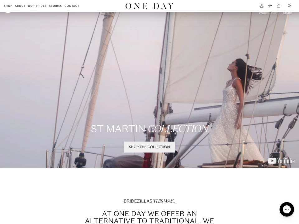 One Day Bridal frontpage One Day Bridal frontpage