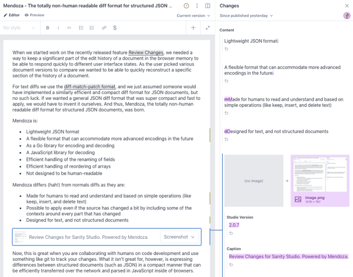 Mendoza - The totally non-human readable diff format for structured ...