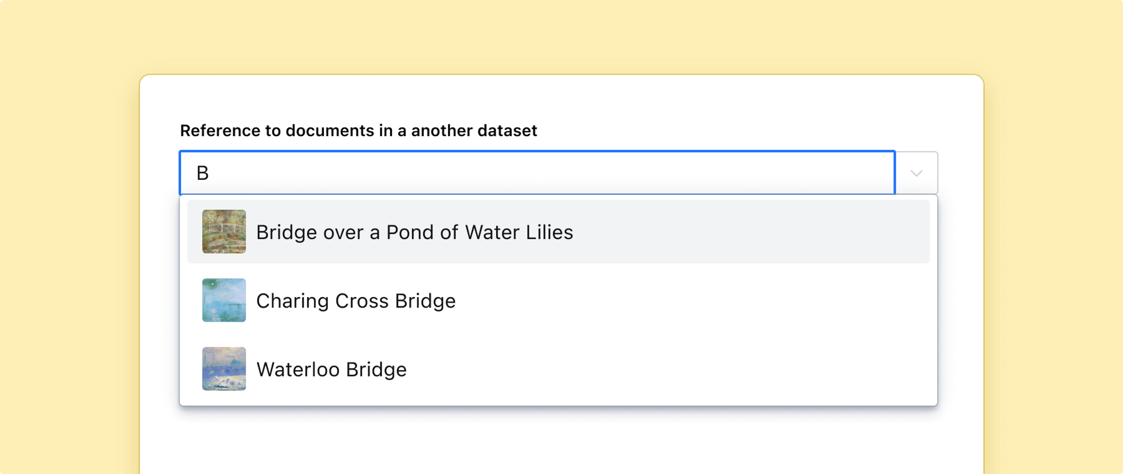 shows cross-dataset reference input