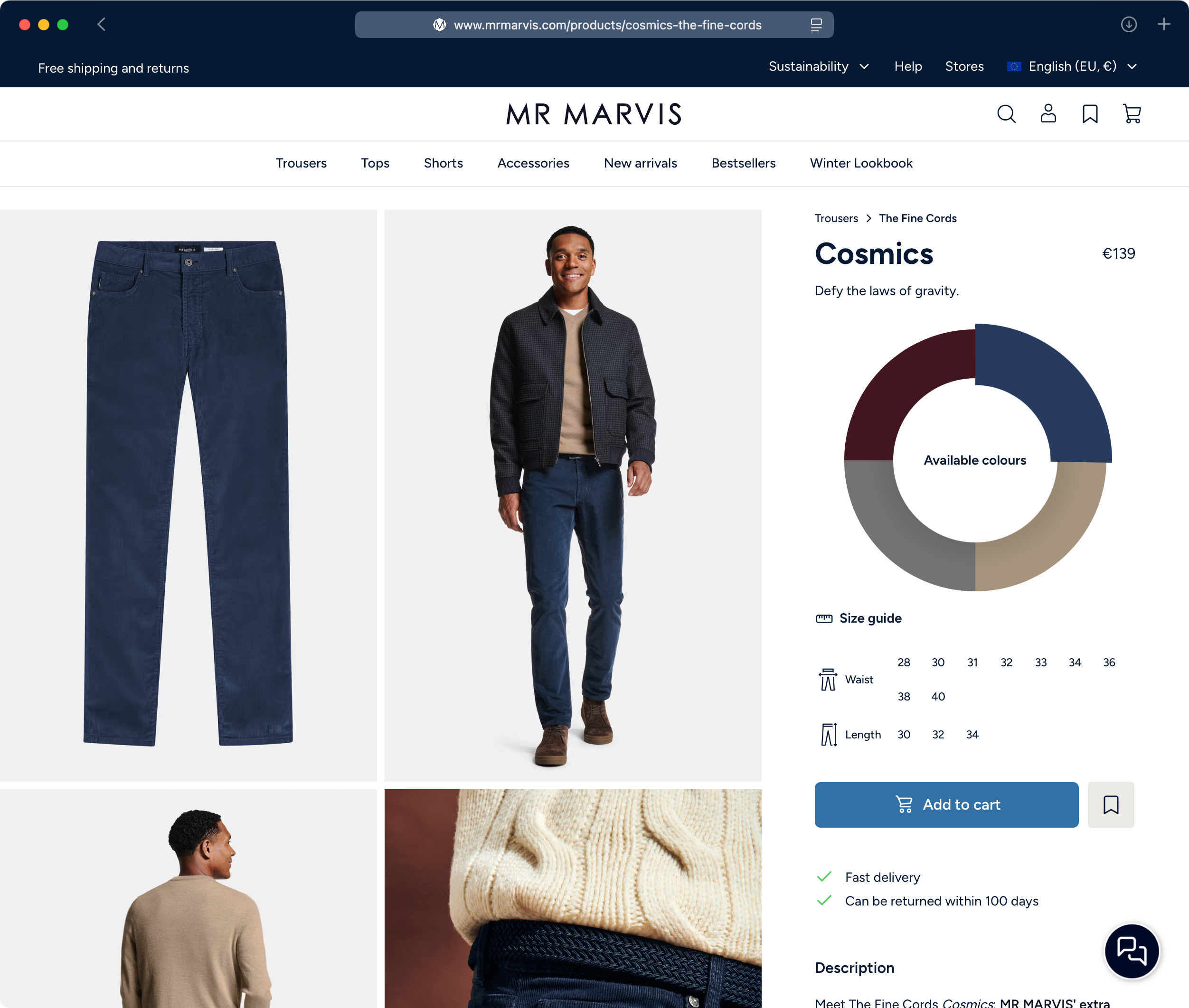 MR MARVIS product page without hotspots. The "Before"