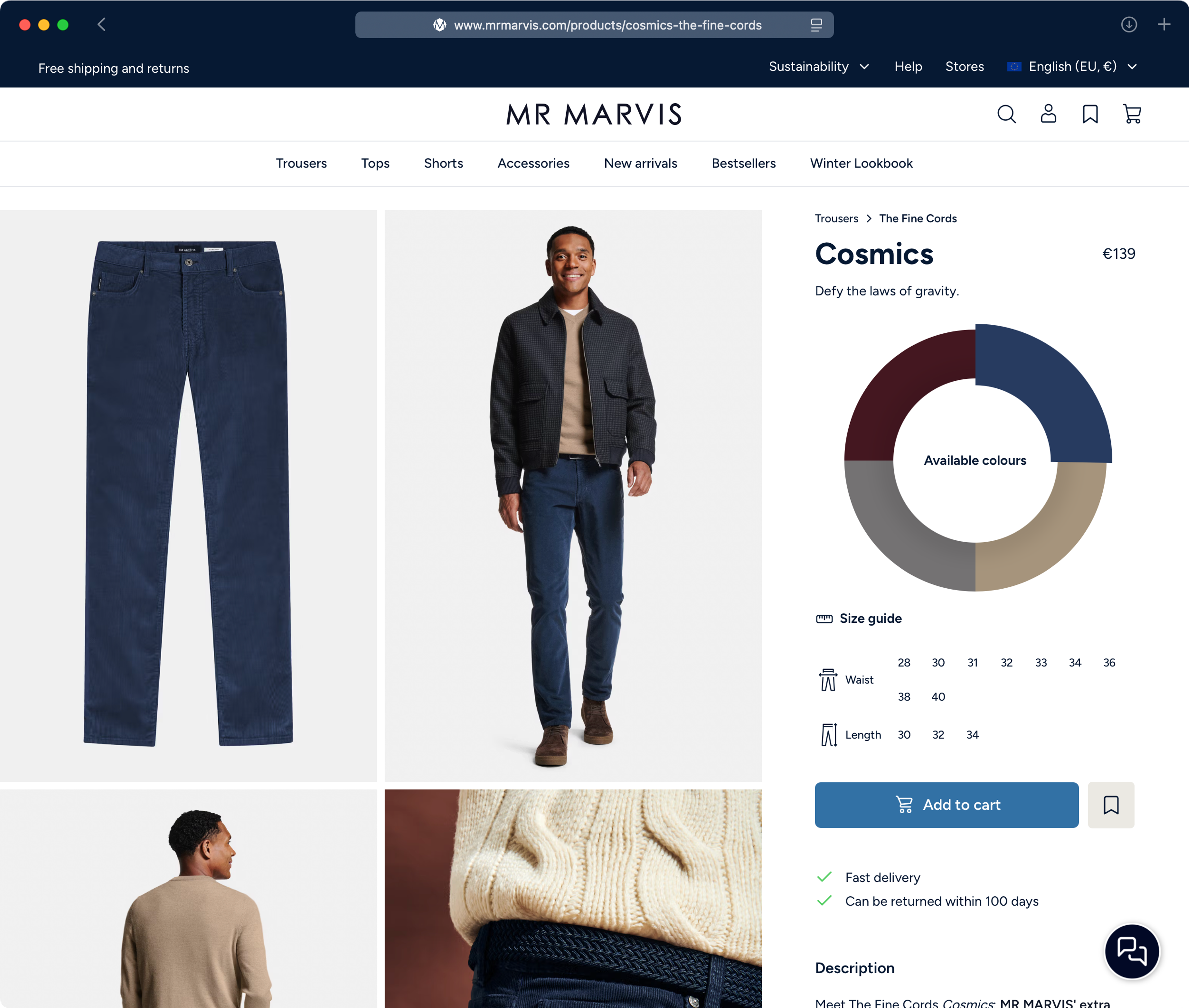 MR MARVIS product page without hotspots. The "Before"