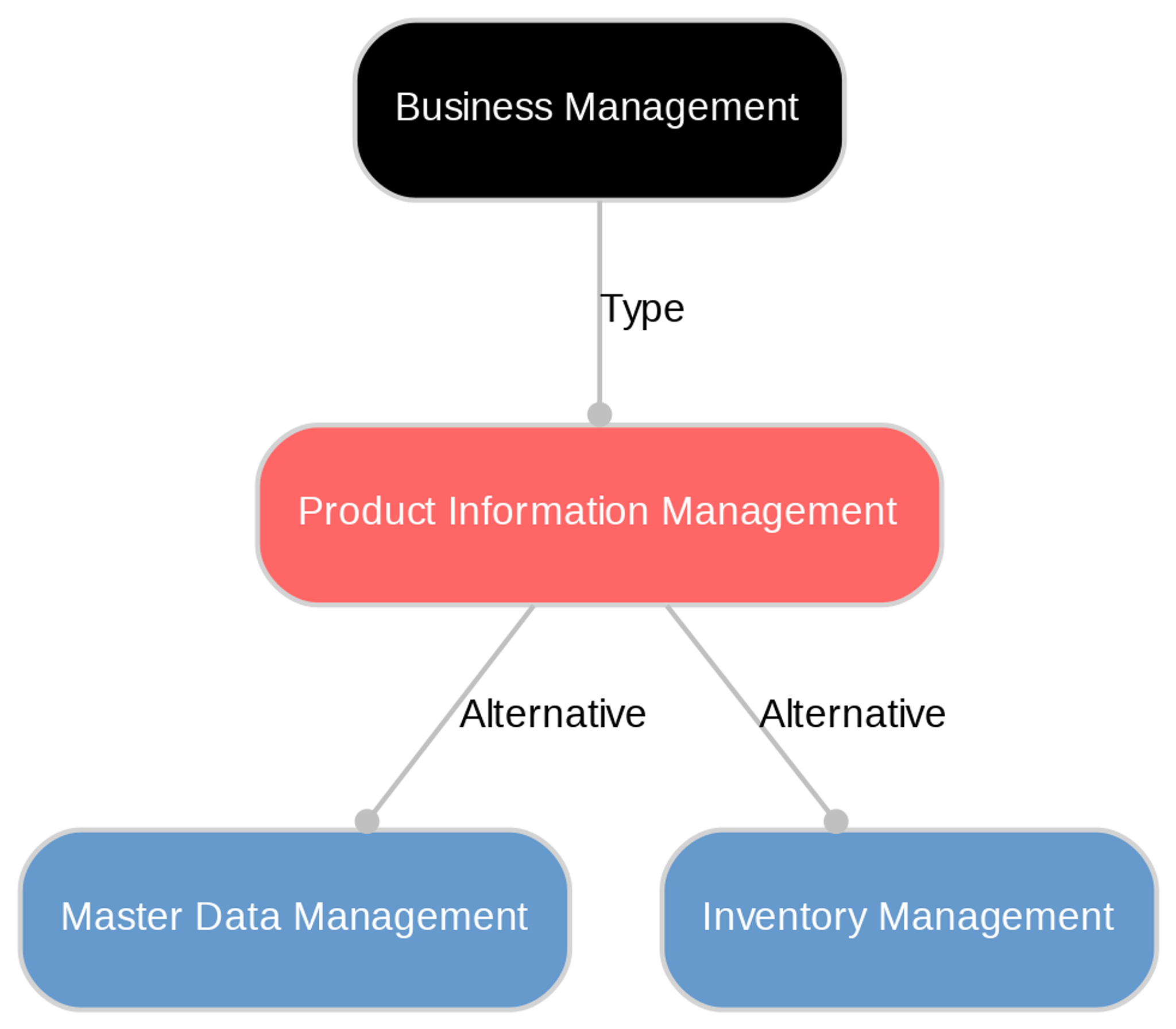 Diagram showing what PIM is in relation to other concepts. 