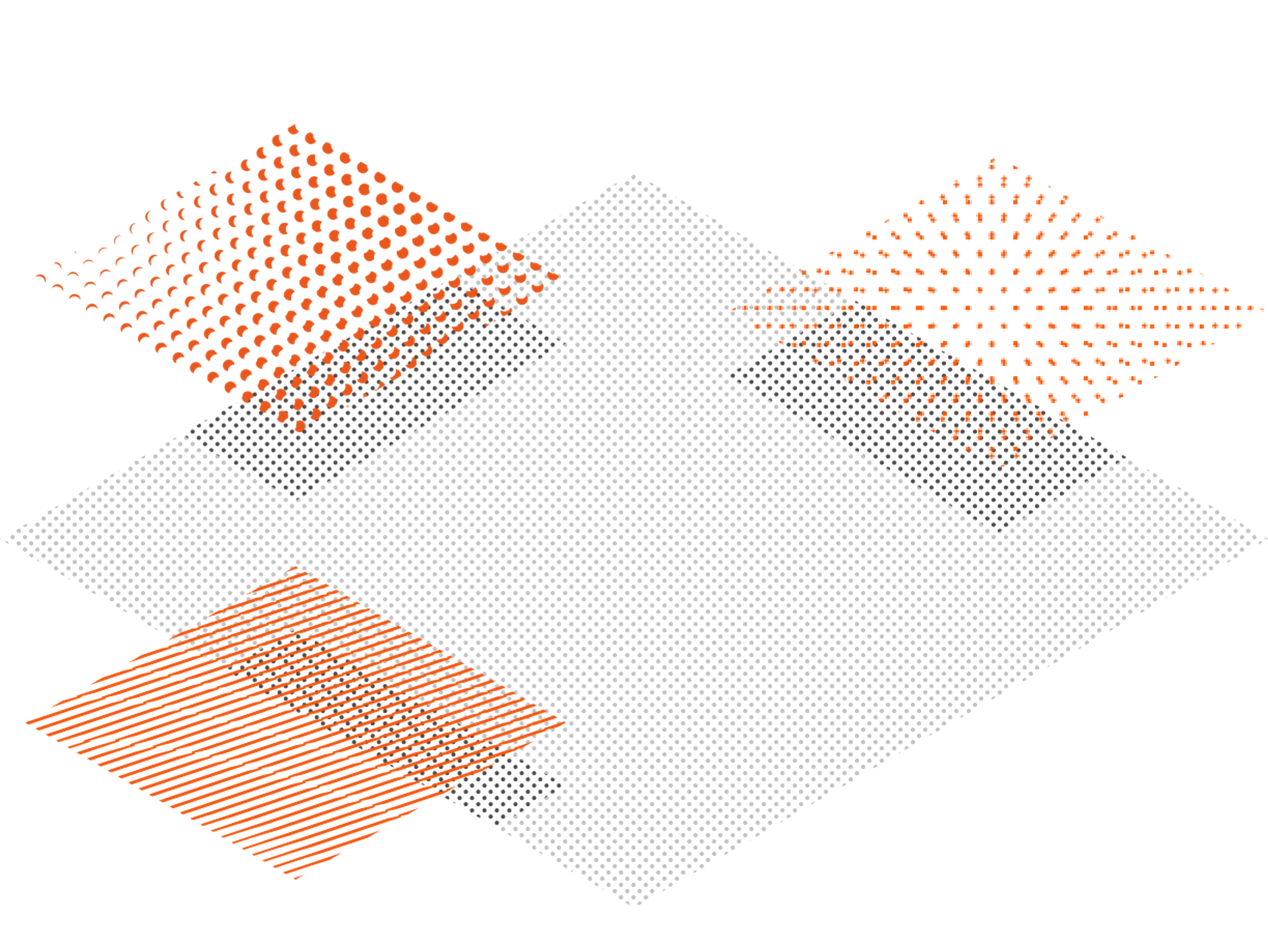 a set of geometric shapes with dots and lines on a white background .