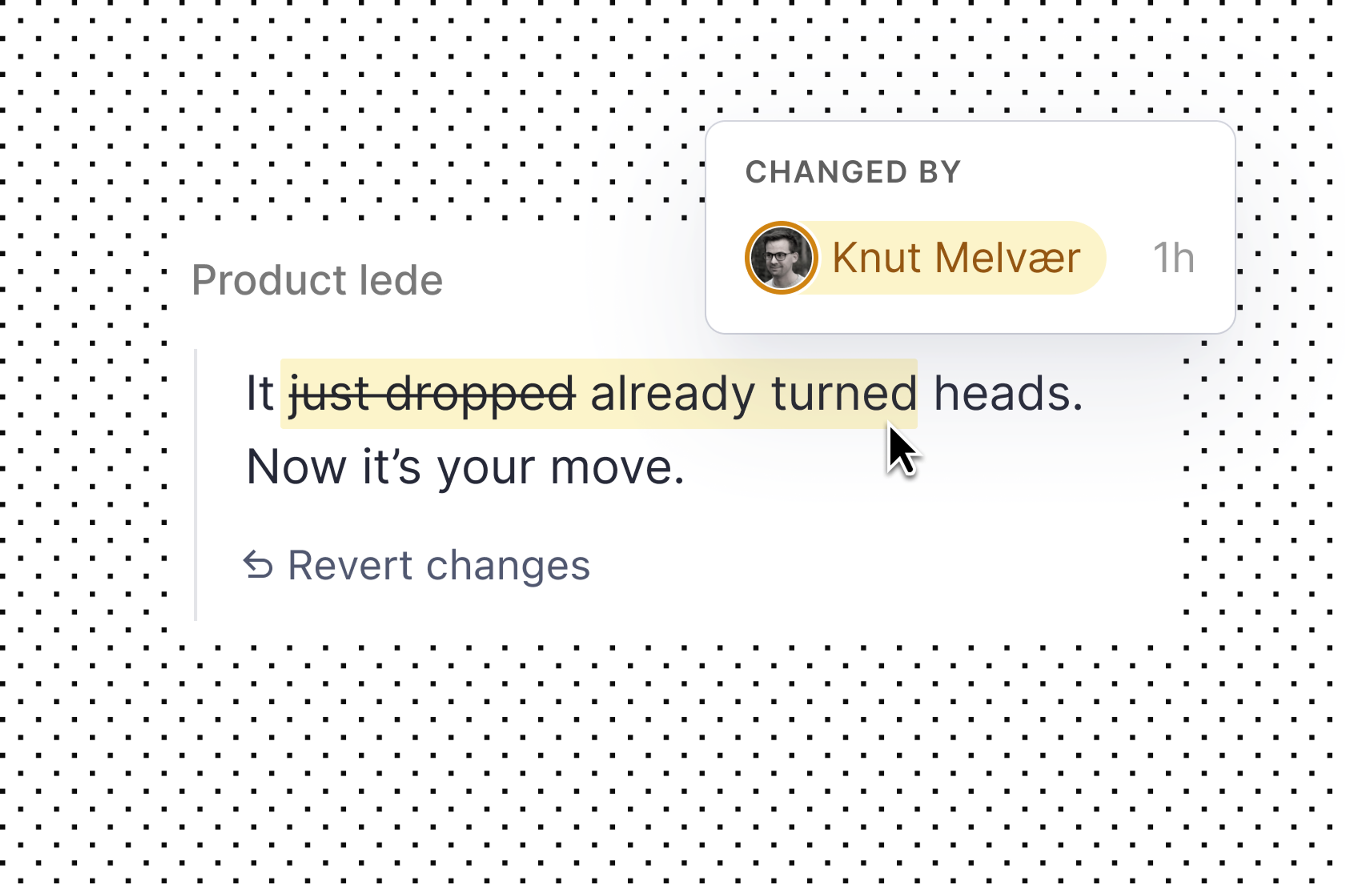 review changes UI