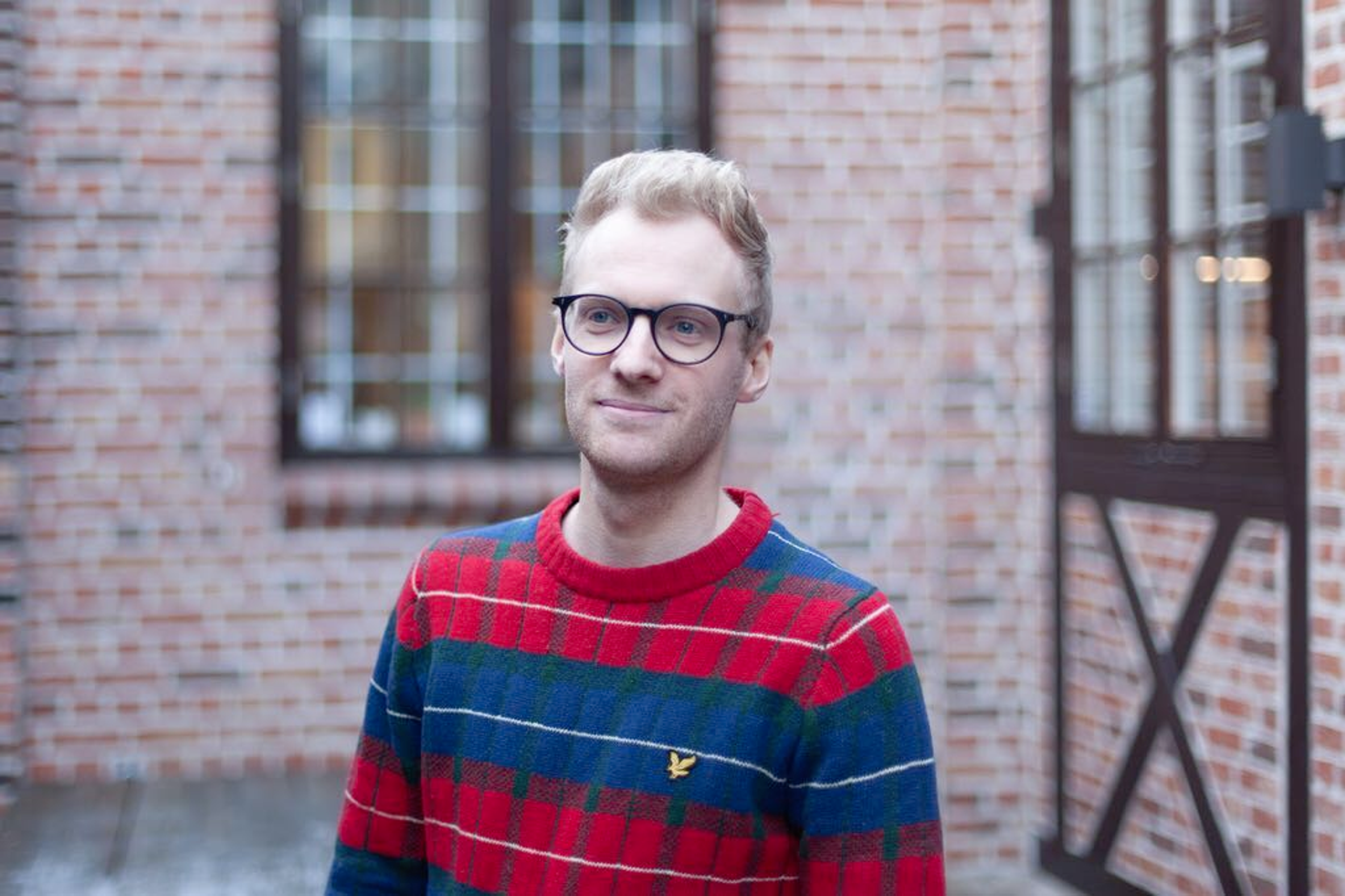 Anders Stensaas outside the Sanity headquarters in Oslo