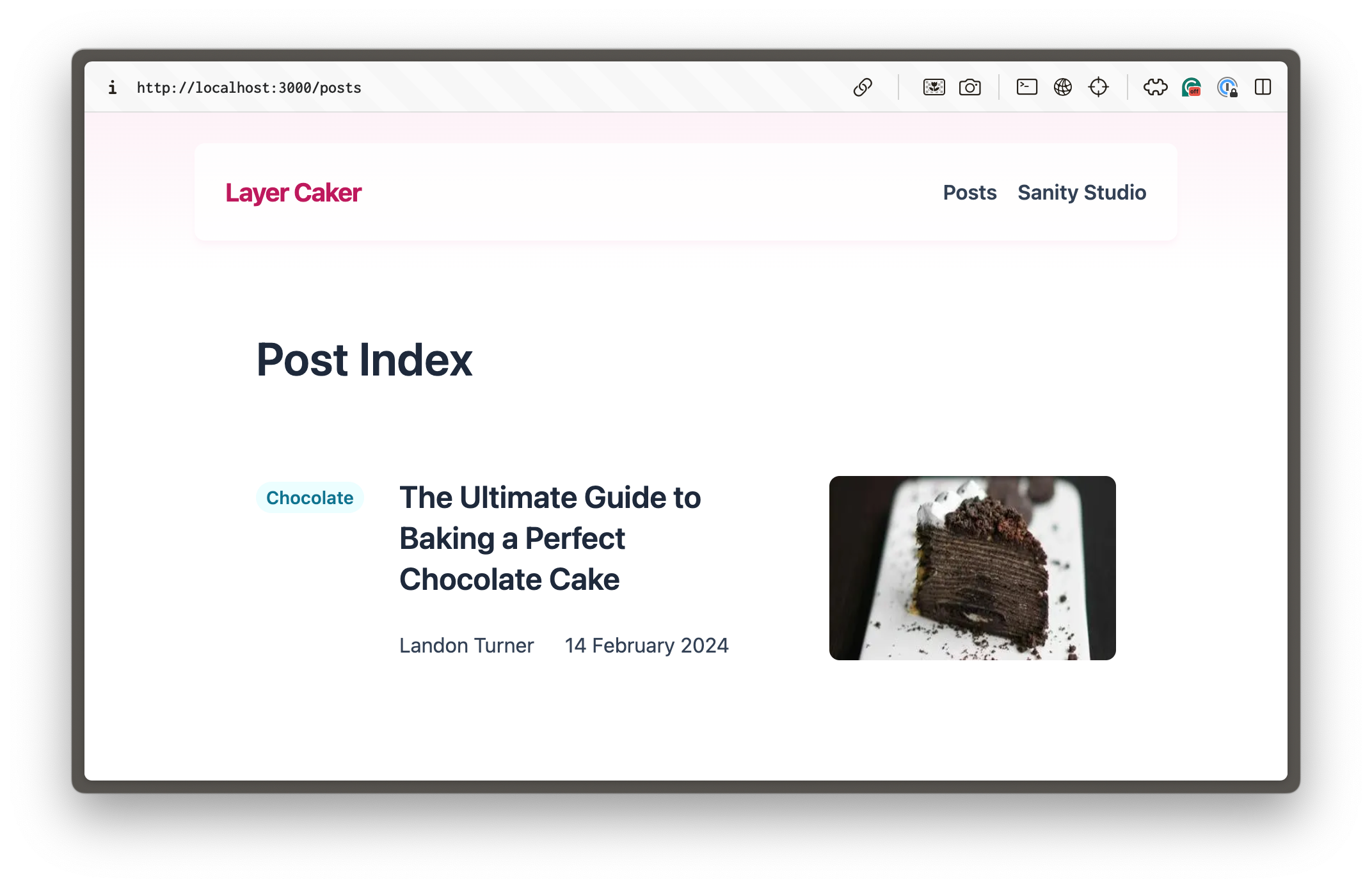 A nicely designed post index page