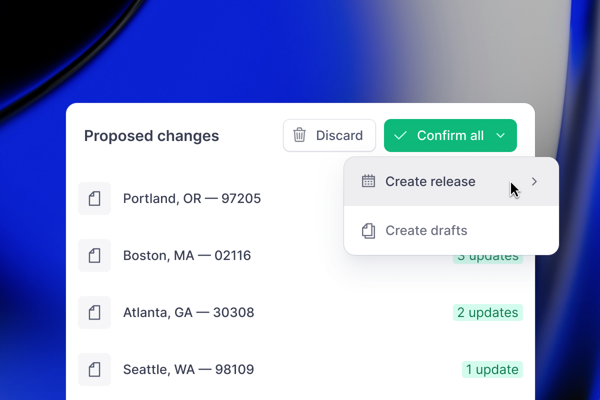 interface: Create release from agent proposal