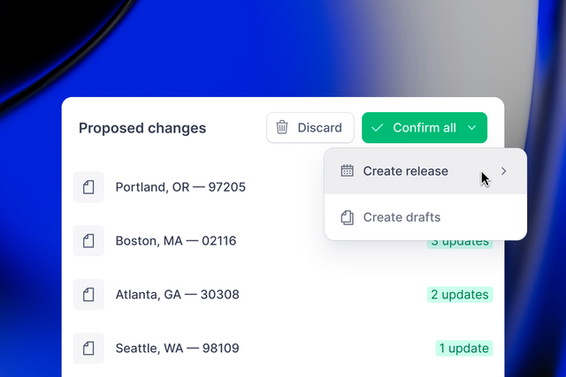 interface: Create release from agent proposal