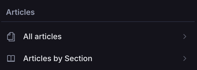 The section divider