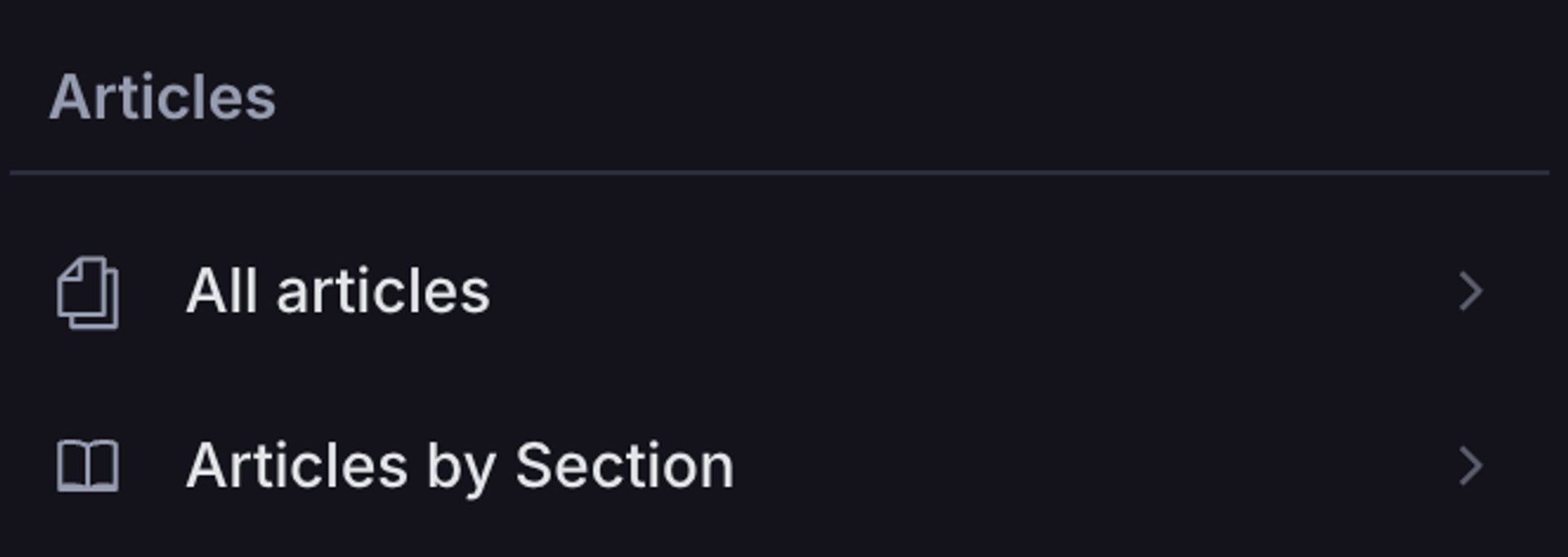 The section divider