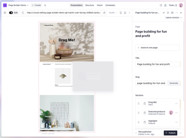 Preview and page building | Sanity Docs