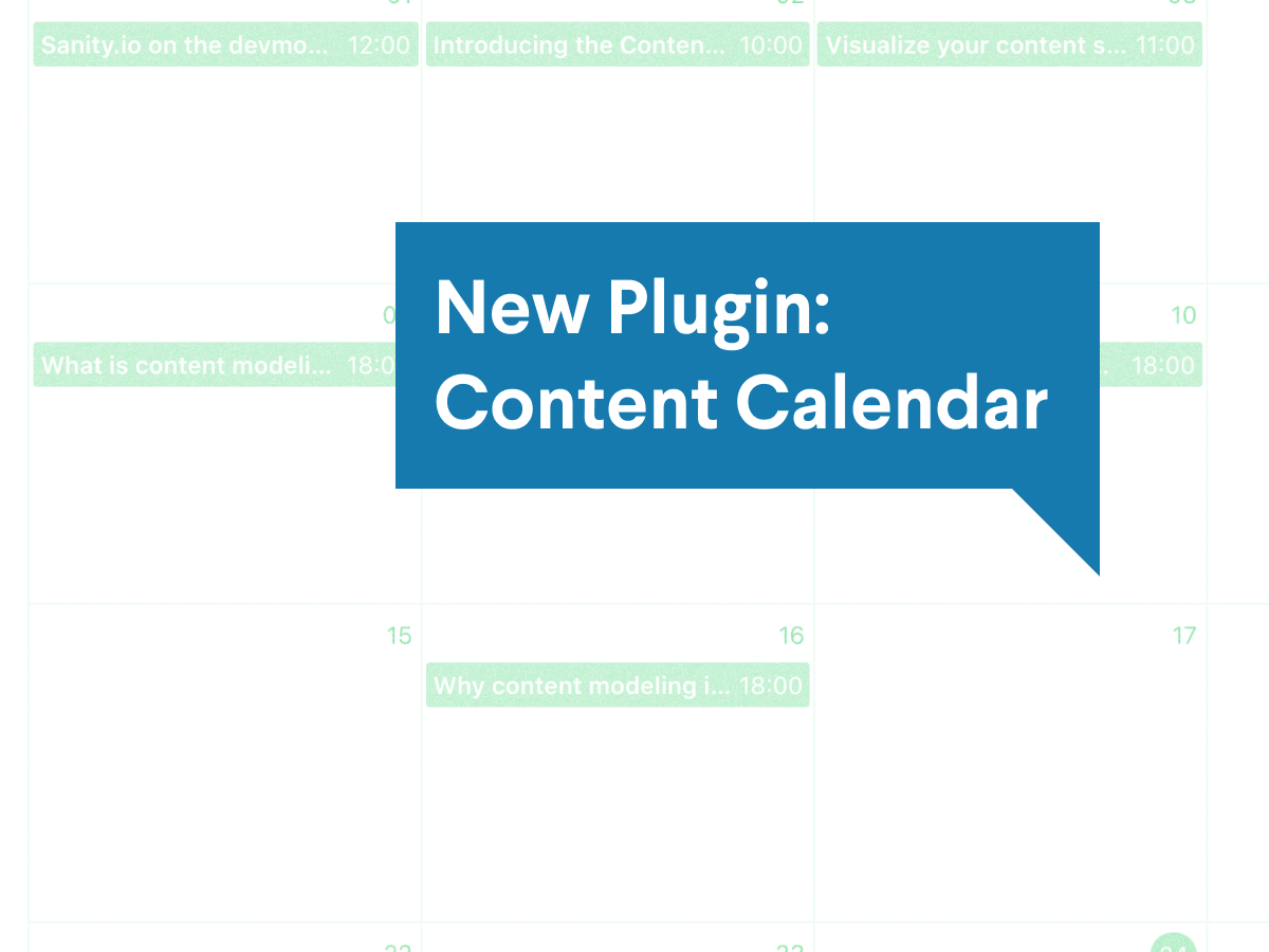 Plan it out with the new calendar plugin