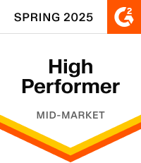 G2 badge: spring 2025 high performer mid-market