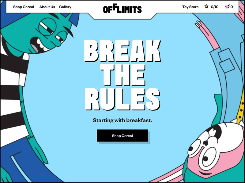 Offlimits’ frontpage