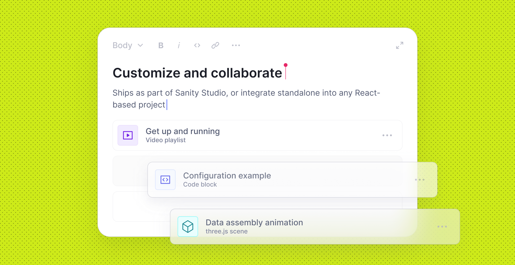 portable text UI example
