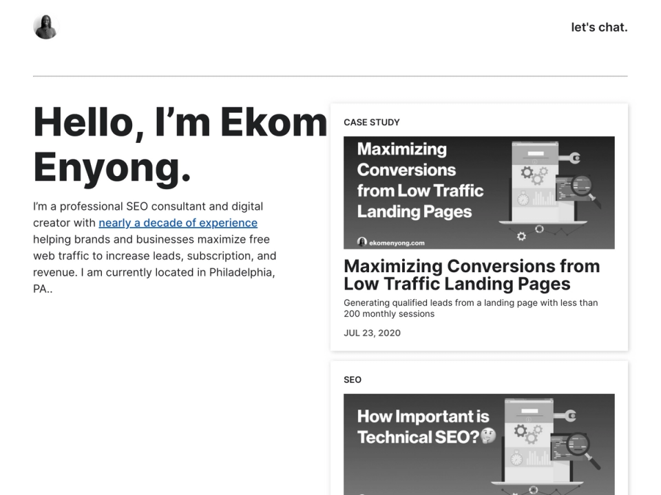 Ekom Enyong’s frontpage