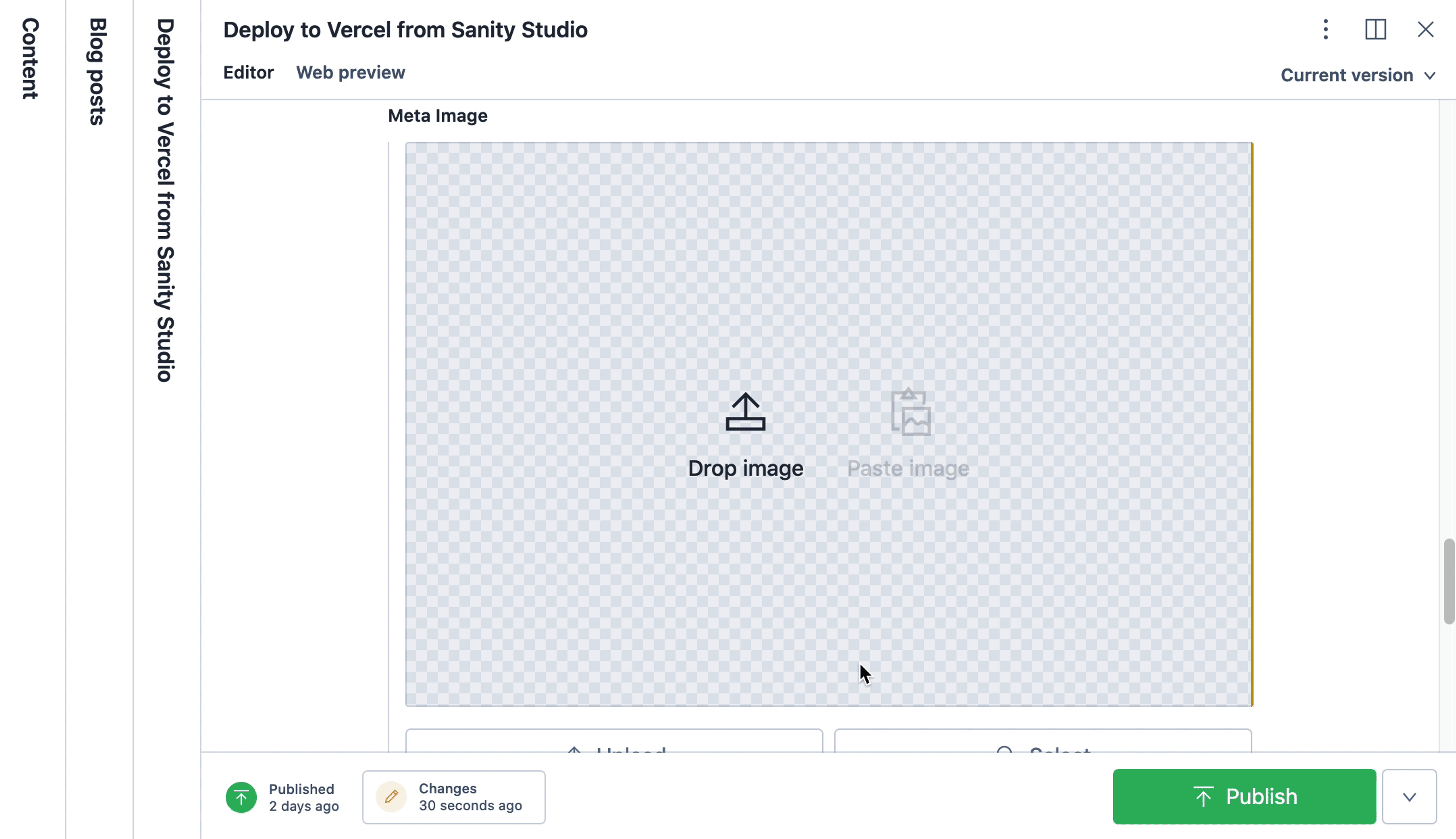 Creating a social image in the Studio