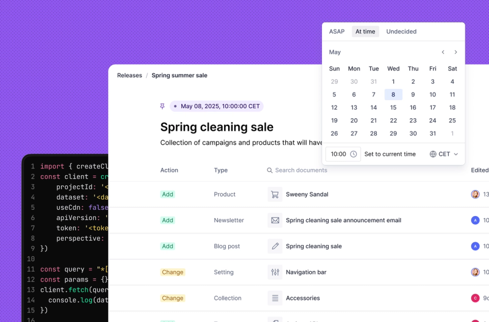 Content Releases UI Content Releases UI