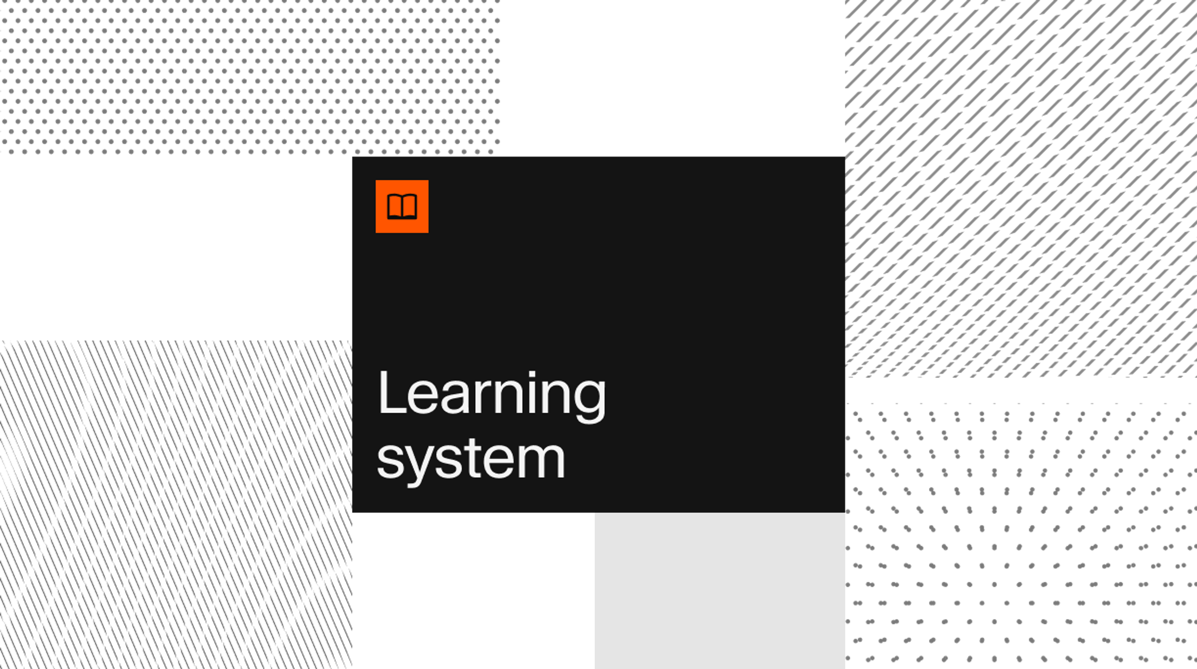 a black background with the words learning system on it