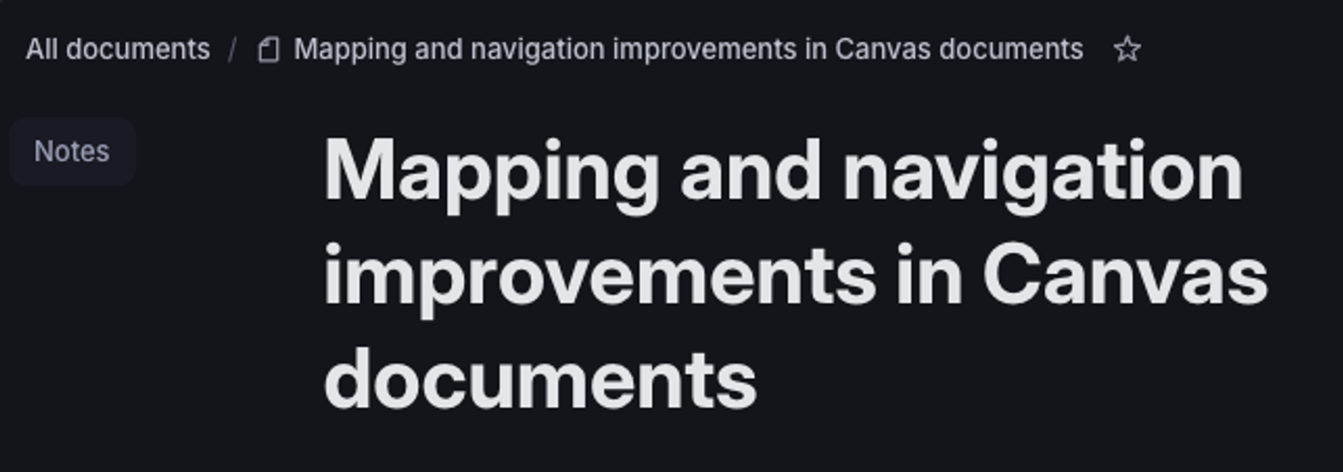 alt: new header in Canvas documents showing breadcrumbs from All documents