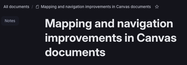 alt: new header in Canvas documents showing breadcrumbs from All documents