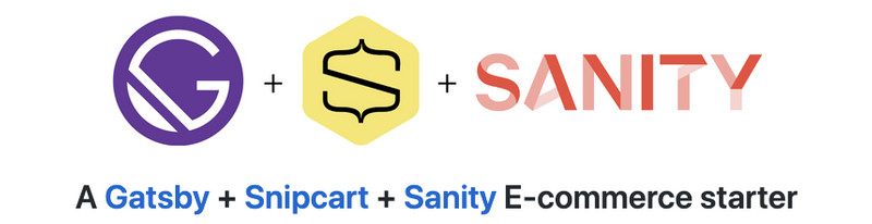 Banner with Gatsby, Snipcart, and Sanity logos
