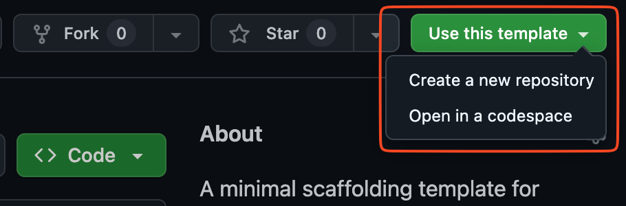 The Use this template button on the Sanity template kit repository page in GitHub.