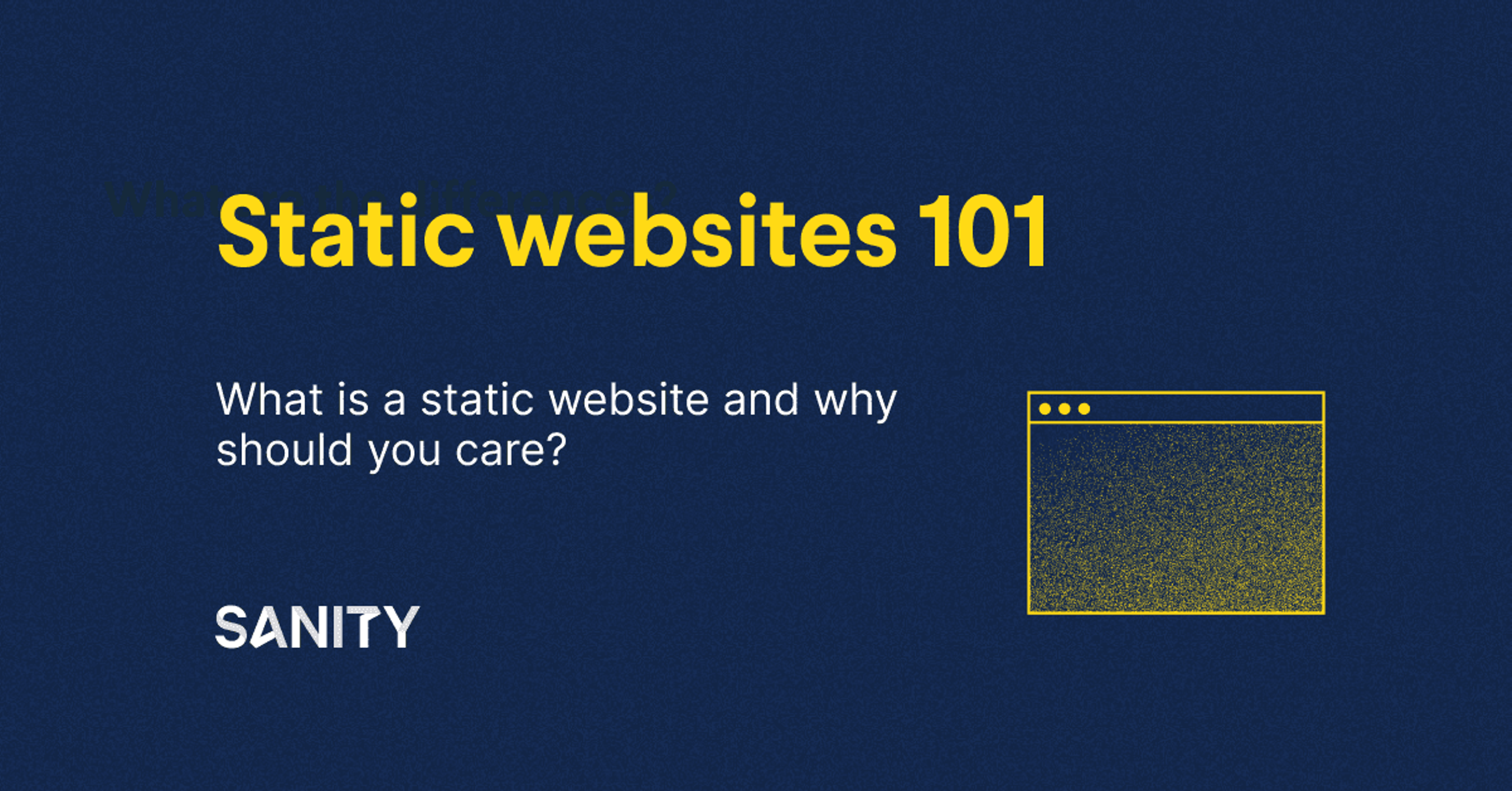 What is a static website?