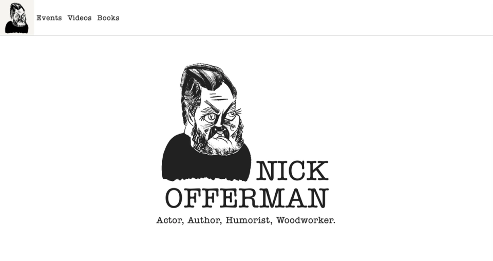 Homepage of nickofferman.co