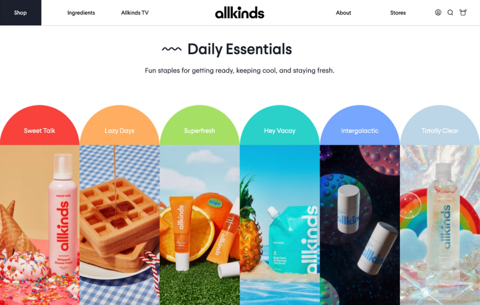 allkinds Daily Essentials page