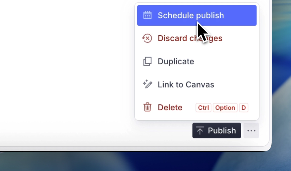Scheduled Draft button