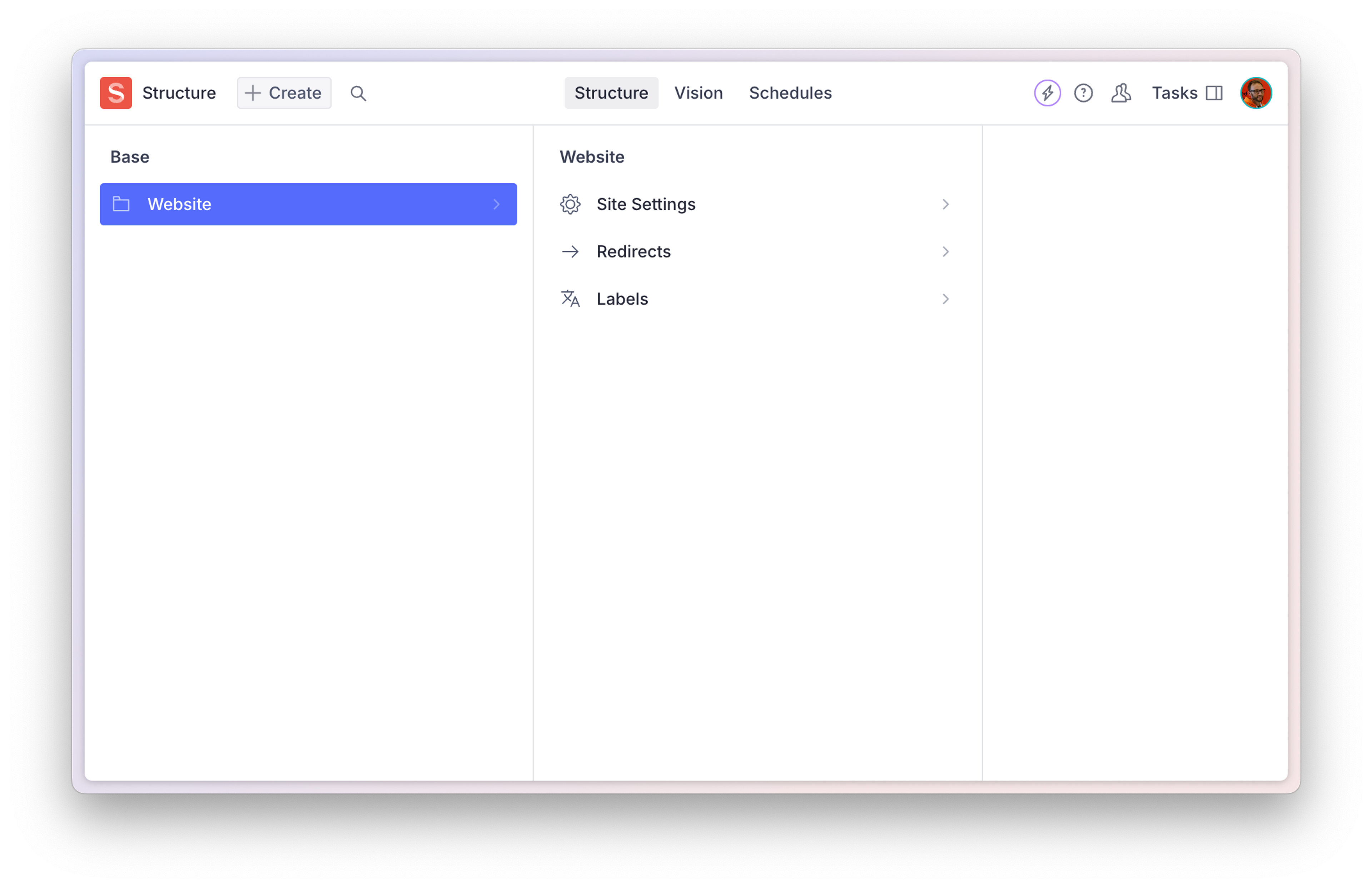 These three document lists have been placed within a parent list item