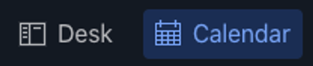 "Calendar" tool listed next to the standard "Desk" tool.