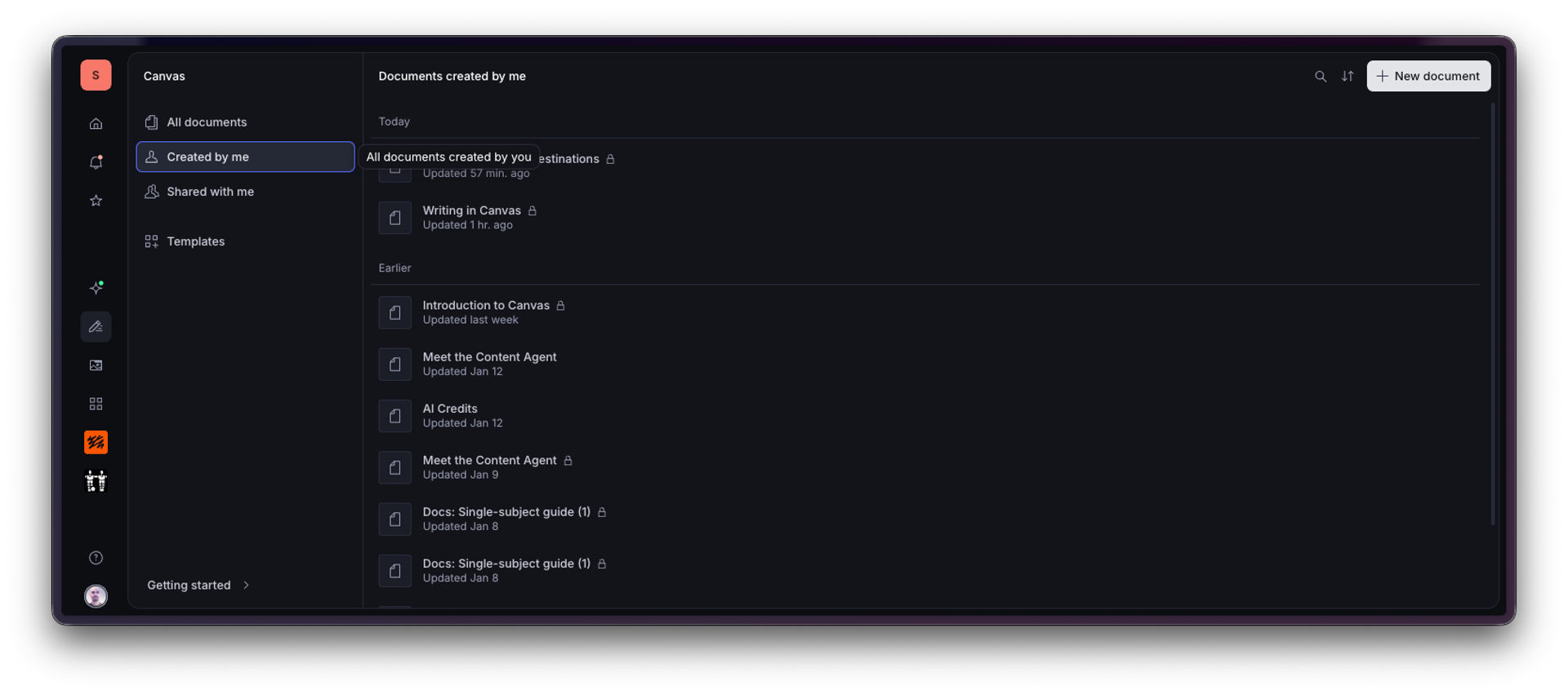 Writing in Canvas | Sanity Docs