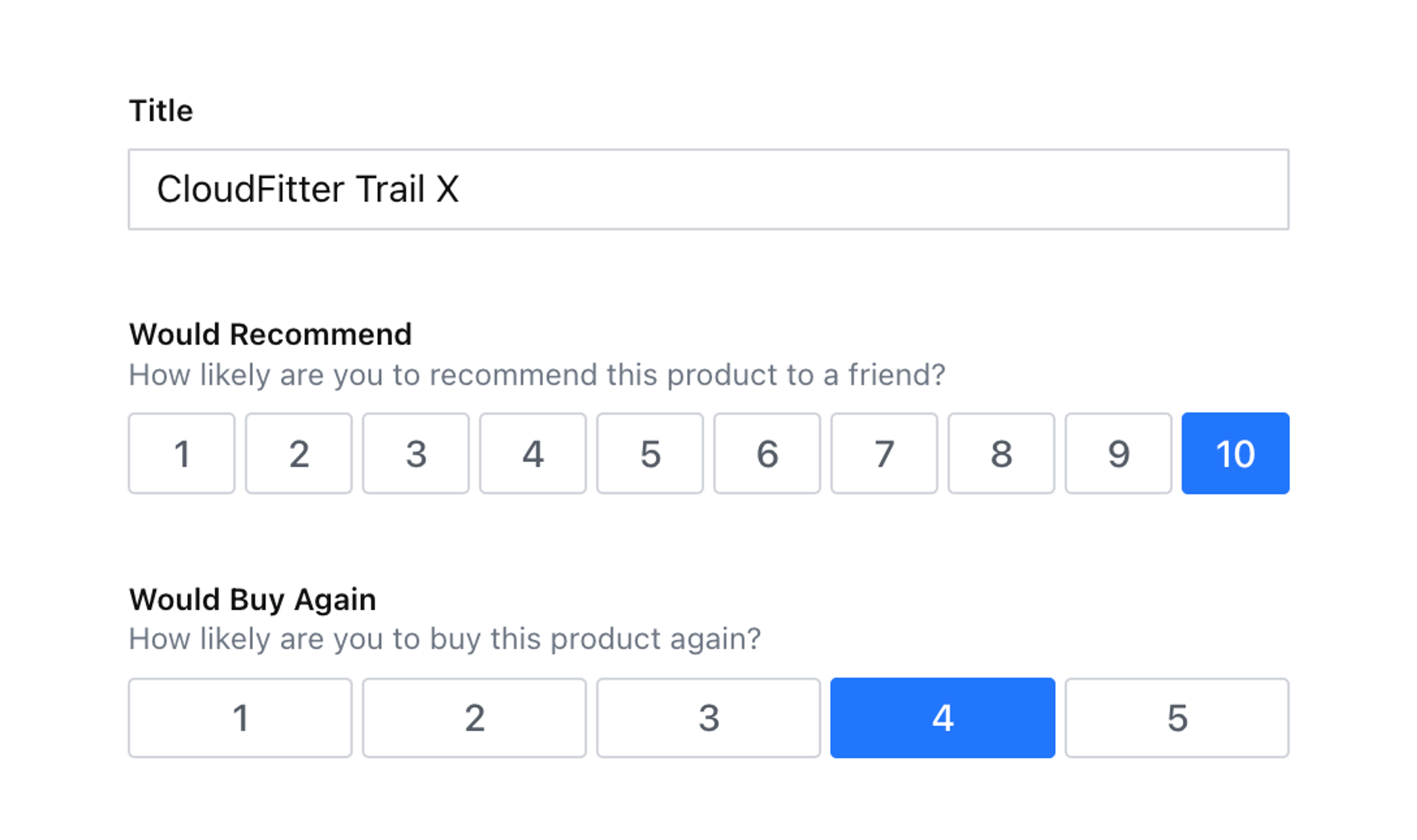 The custom input now displays and writes changes to the field's value
